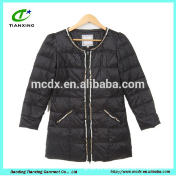slim cutting foldable outdoor light down feather jacket ladies